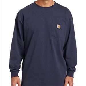 NWT Carhartt Long Sleeve Workwear Long Sleeve T-Shirt, Navy, XL